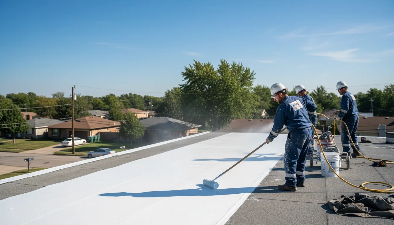 Commercial roof coating in Shongaloo, LA near me